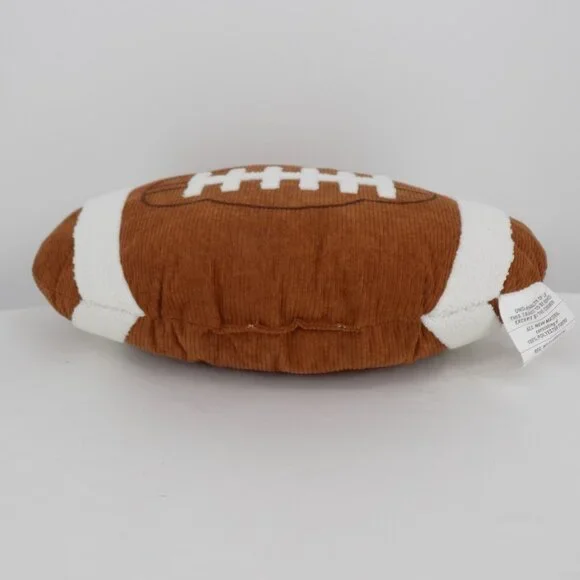 Football Pillow Celebrate it Tailgate Sports Home Decor 17.5" x 11" Brown White - Picture 3 of 9